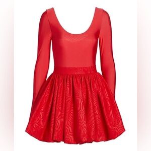 sion sunburst pleated smocked waist midi dress SION PLEATED MIDI DRESS in TANGERINE
